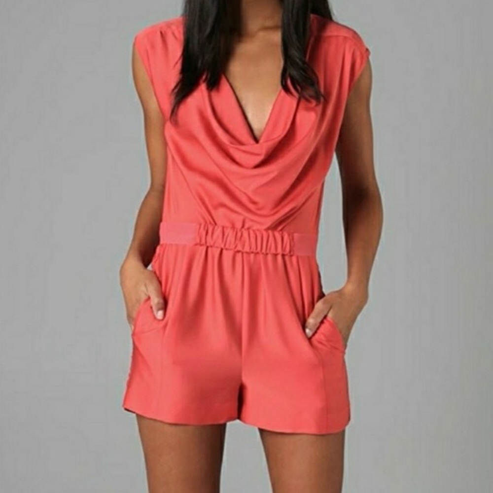 Coral Sleeveless Jumpsuit